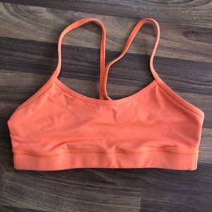 Lululemon size 8 flow Y orange sports bra